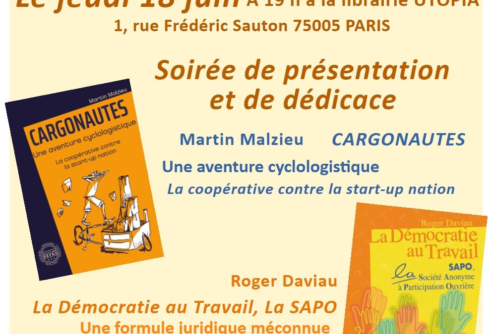 L’appel à la démocratie : soirée présentation-dédicace avec Roger et Martin