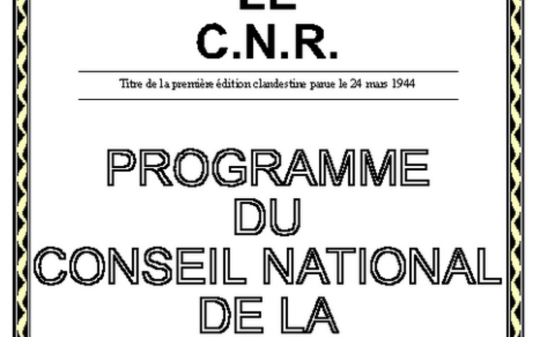 Les Jours Heureux – Programme du CNR